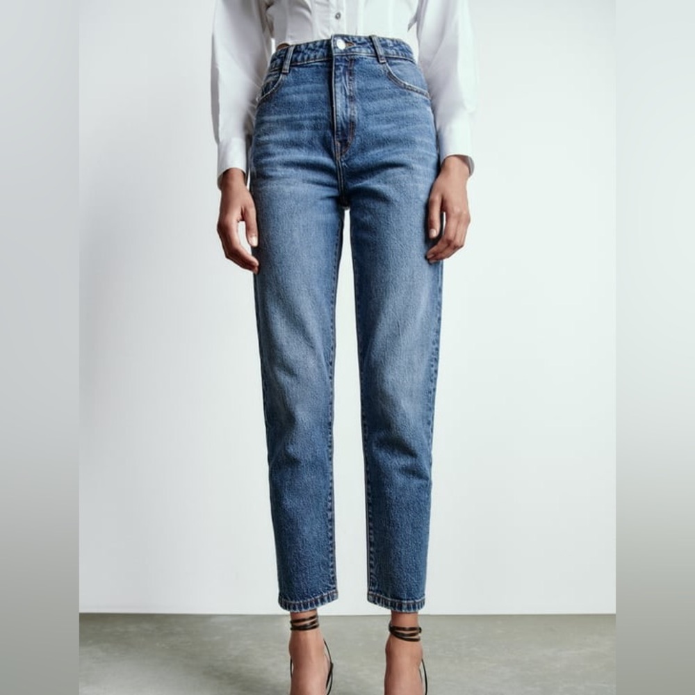 ZARA high waisted mom jeans